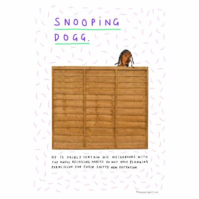 Snooping Dog | A4 art print