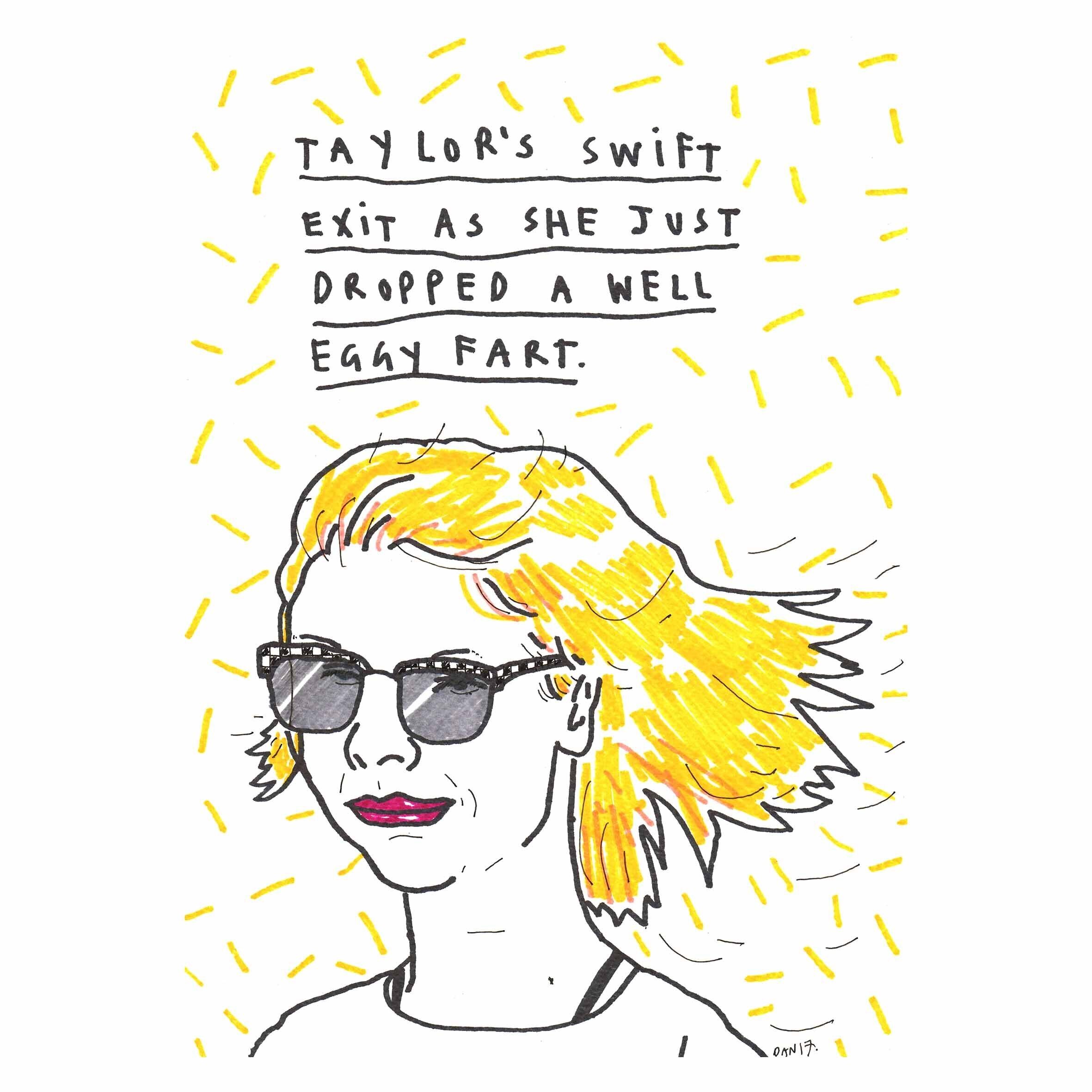 Taylor’s Swift Exit | A4 art print