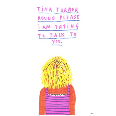 Tina Turner ronde | Tirage d'art A4