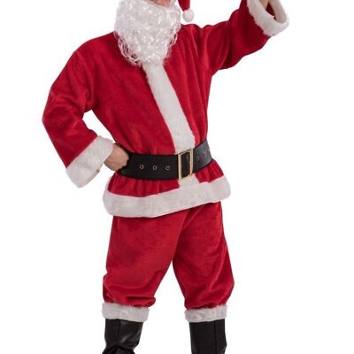 Articoli per feste - Costume Babbo Natale lusso in peluche taglia unica (L-XL) in scatola