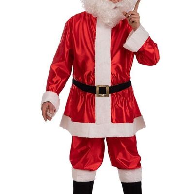 Articoli per feste - Costume Babbo Natale taglia unica (L-XL) in rasetto in busta con gancio