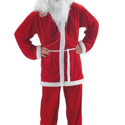 Articoli per feste - Costume Babbo Natale tg.XL in ciniglia in busta con gancio