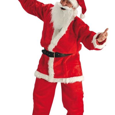 Articoli per feste - Costume Babbo Natale tg.XL in peluche in busta con gancio