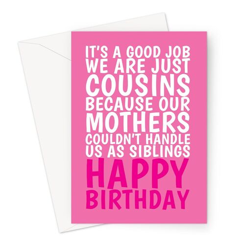 Birthday Card For Cousin | Funny Card For Her | Pink