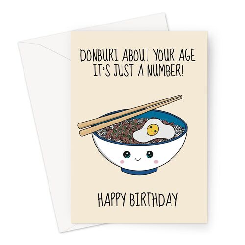 Birthday Card | Donburi Curry Bowl | Kawaii Japanese Food