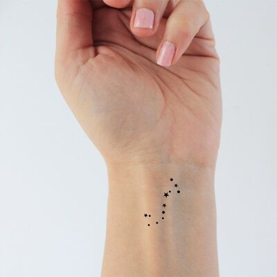Tatuaje temporal del signo astrológico de Escorpio (set de 6)