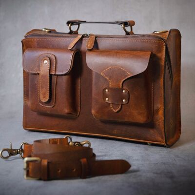 Handgefertigter Damen-Handtaschenrucksack aus Leder, multifunktionale All-in-One-Schultertasche