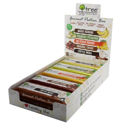 Box of 10 units Vegan protein bars Mix flavors