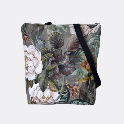 TOTEBAG LEAVES AND FLOWERS