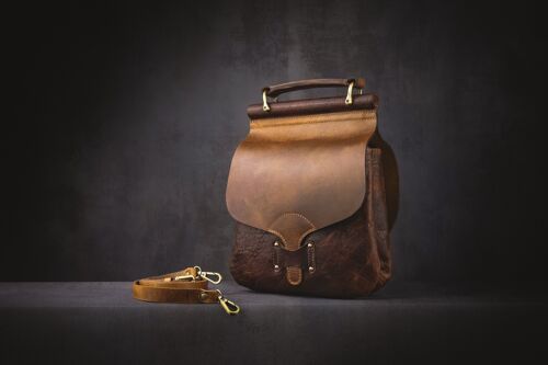 Womens Leather Handbag Convertible Backpack Ladies Tote / Daily Bag / Handmade / Small / Aubree