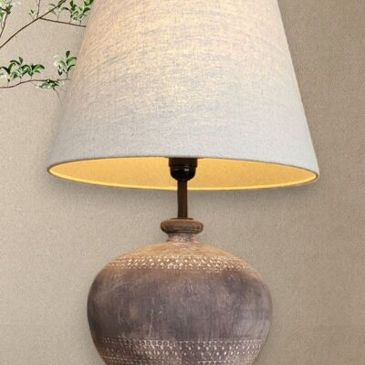 Lámpara de mesa Terracota N°21 - Pie de lámpara de mesa de cerámica