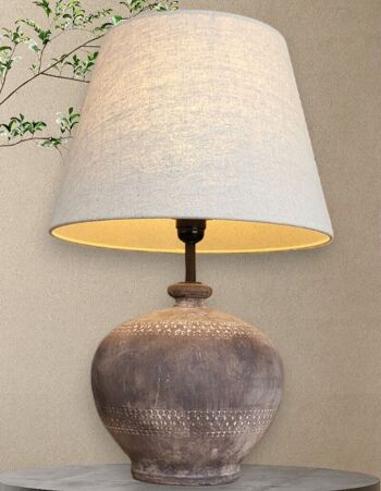 Lampe de Table Terracotta N°21 - Pied de lampe en céramique 1