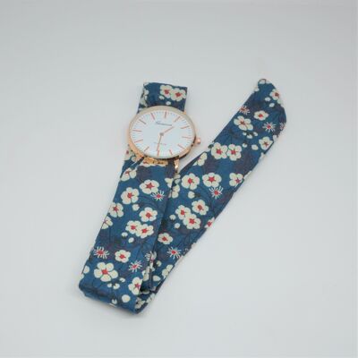 Damen-Schal-Uhr-Band zum Binden von Liberty Mitsi-Armband in Mitternachtsblau