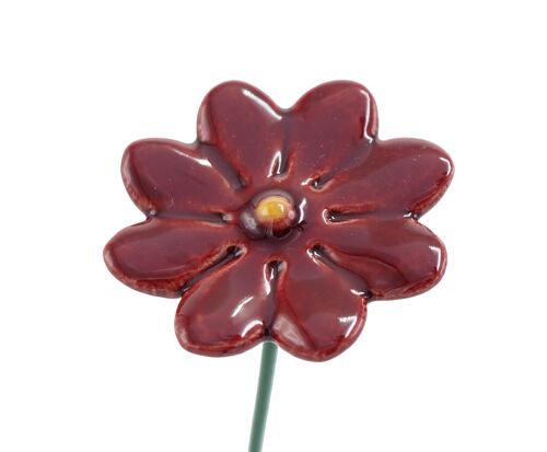 Daisy Flower Ceramic mini red 2.5cm