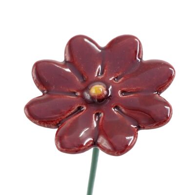 Daisy Flower Céramique mini rouge 2.5 cm
