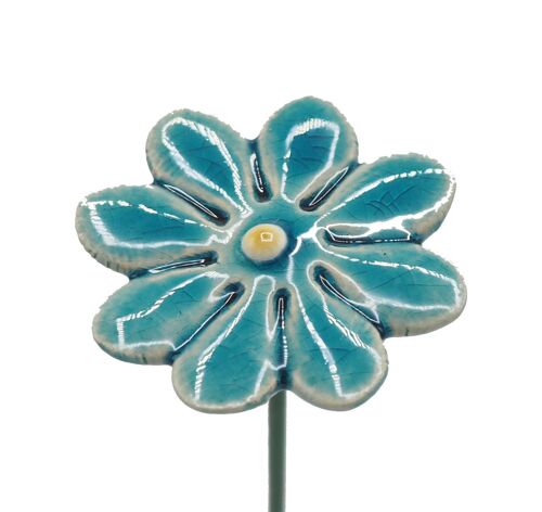 Daisy Flower Ceramic mini turquoise 2.5cm