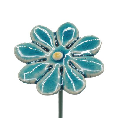 Daisy Flower Ceramic mini turquoise 2.5cm