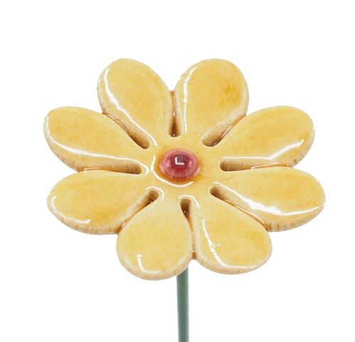 Daisy Flower Ceramic mini yellow 2.5cm