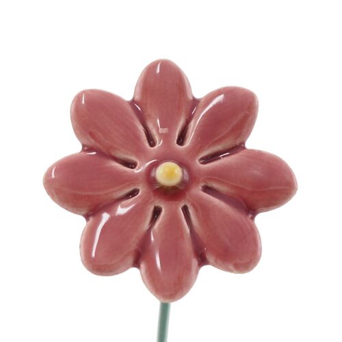 Daisy Flower Ceramic mini mauve 2.5cm