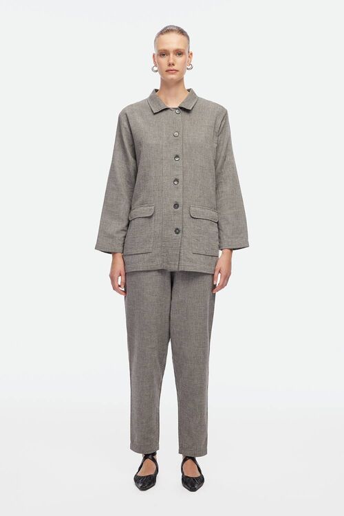 Gray Oversize Jacket (3355) 100% cotton