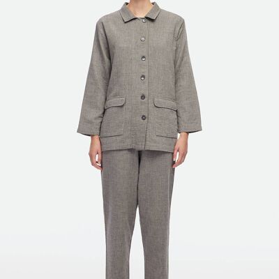 Pantalon ample gris (3356) 100% coton