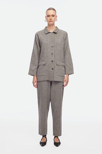 Pantalon ample gris (3356) 100% coton 1