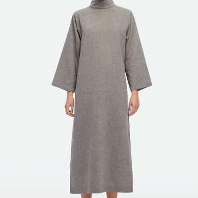 Gray Turtleneck Dress (3358) 100% cotton