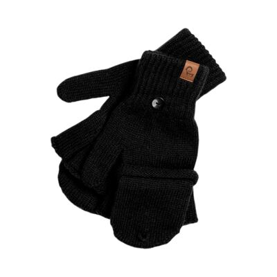 Guantes convertibles para hombre de punto Merino