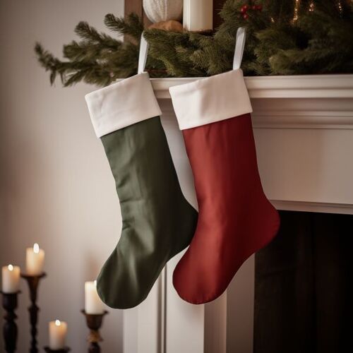 Linen Stocking Christmas Sock