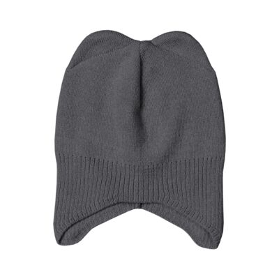 Bonnet à oreillettes pour enfants tricoté en mérinos et cachemire