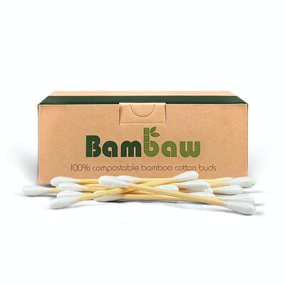 200 bamboo cotton swabs