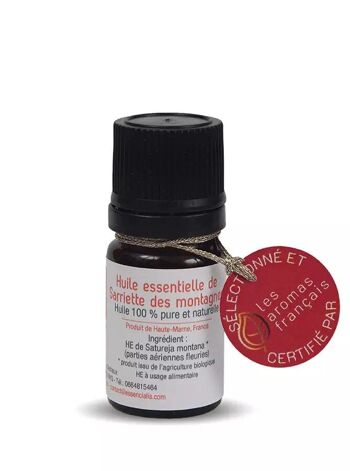 Huiles essentielles Bio "Sarriette des montagnes" par voie orale 5ml