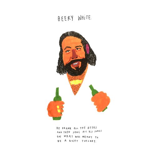 Beery White | A4 art print