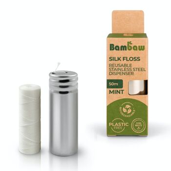 Dental floss dispenser + silk thread 1