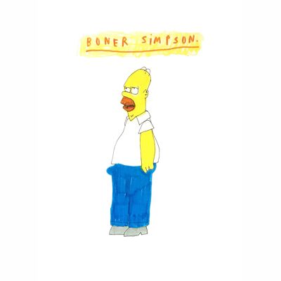 Erección Simpson | Impresión de arte A4