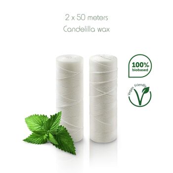 2x50m dental floss refills - Bioplastic 3