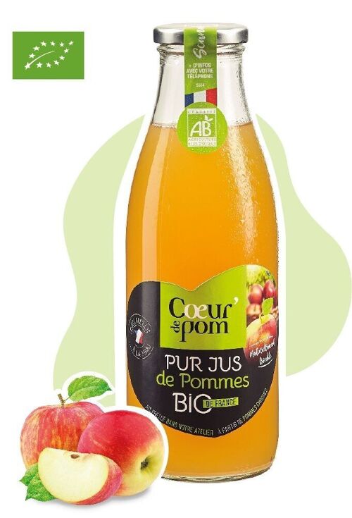 Pur Jus de Pommes BIO DE FRANCE - 75cl