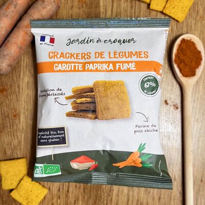 Crackers vegetali biologici - Carota alla paprika affumicata 70g