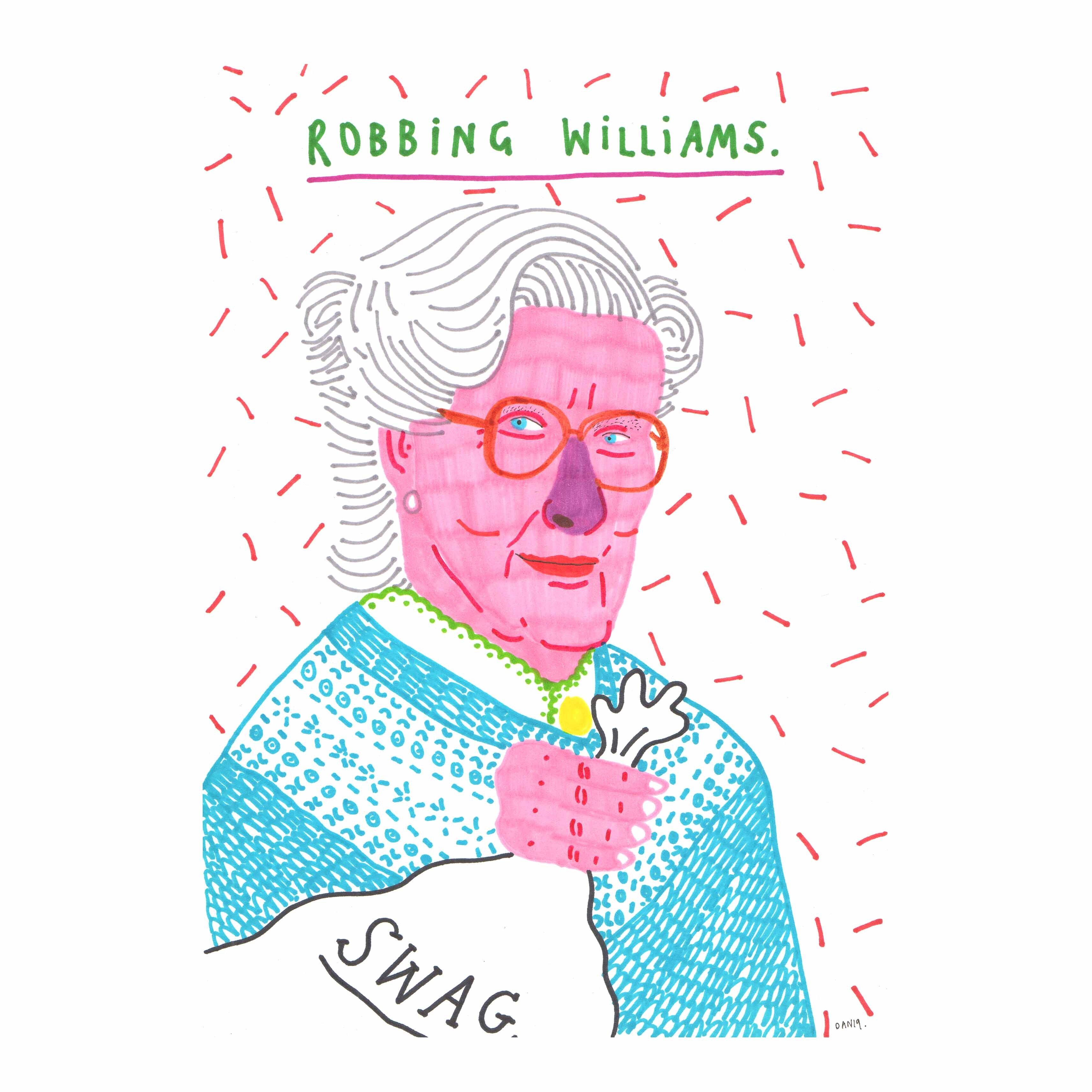 Robbing Williams | A4 art print
