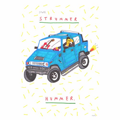 Strummer Hummer | A4 art print
