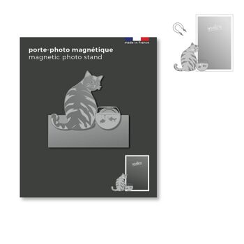 porte-photo magnétique en métal - chat matou 1