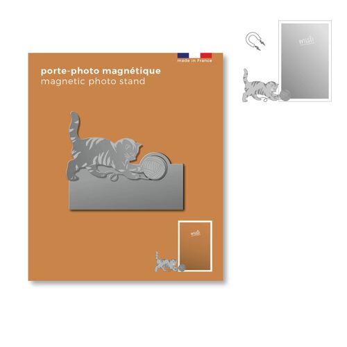 porte-photo magnétique en métal - chat misti