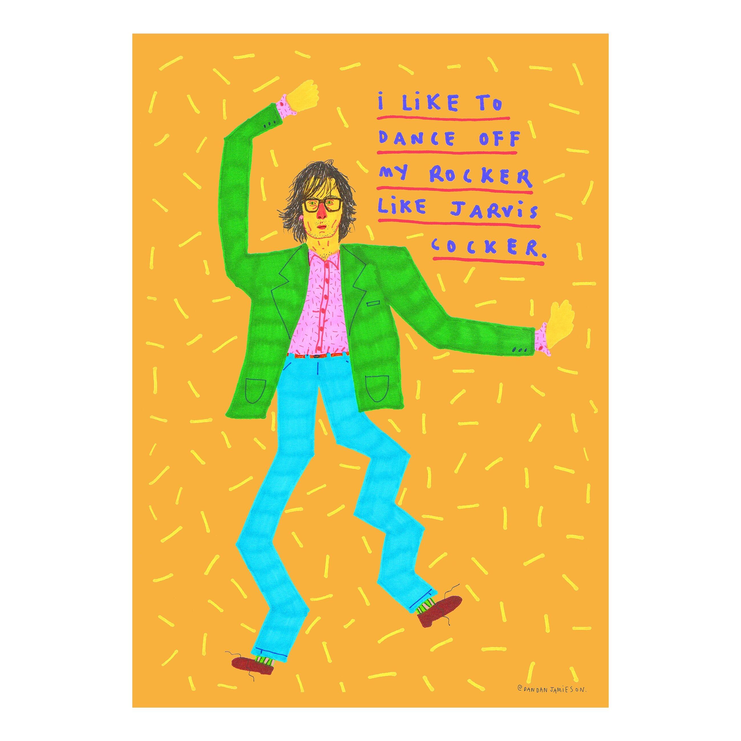 Hors de mon rocker comme Jarvis Cocker | Tirage d'art A2