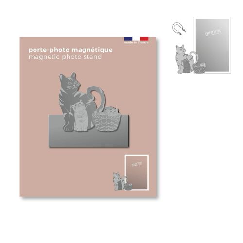 porte-photo magnétique en métal - chat mimine