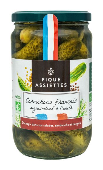 Cornichons Français aigres-doux à l'Aneth Bio 72Cl - 360G