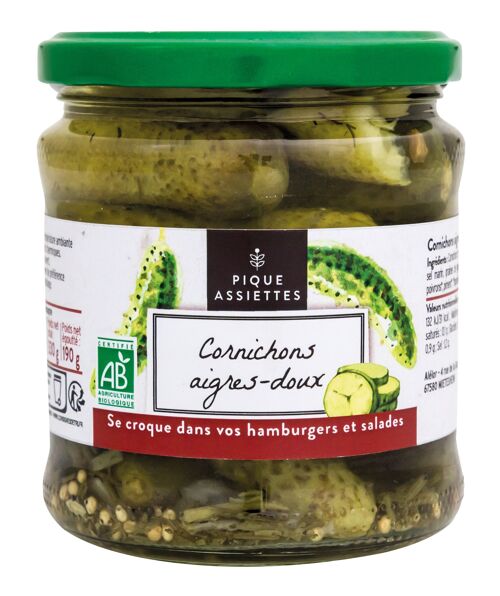 Cornichons Aigres-Doux BIO 37Cl  - 190G