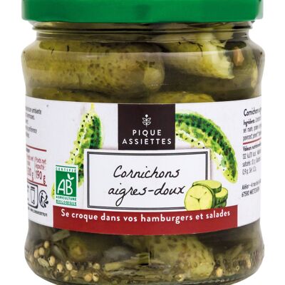 Sweet and Sour Pickles in Slices ORGANIC 37CL - 185G