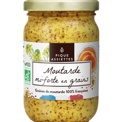 Medium Strong Mustard in Organic Grains 100% French Seeds 200G