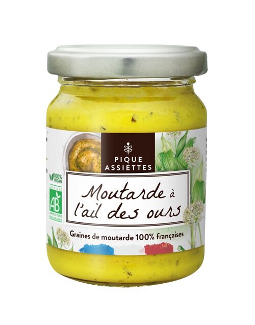 Moutarde à l'Ail des Ours BIO 100% Graines Françaises 125G