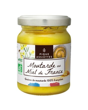 Moutarde au Miel de France BIO 100% Graines Françaises 125G